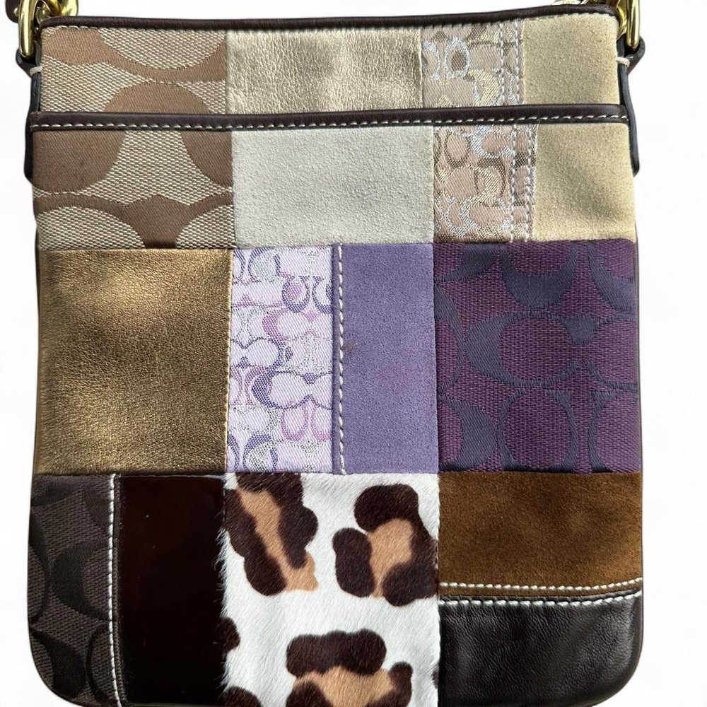Y2K Coach Multicolor Patchwork Crossbody Bag
